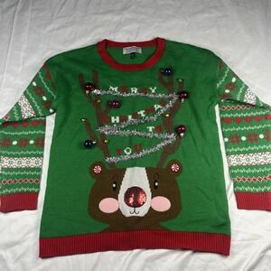 Tiara International Christmas Sweater Mens Or Woman's Ugly Sweater XL